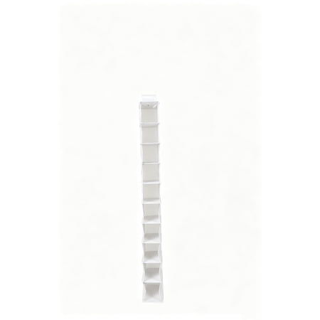 Mainstays 10 Shelf Hanging Closet Storage Shoe Organizer for Shoes, Non Woven, Arctic White