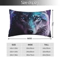thumbnail image 2 of Honeii Purple Sky Wolf Print Pillow Cases,Plush Throw Pillow Covers,Decorative Pillowcase for Sofa, Couch, Living Room-16"x24", 2 of 6