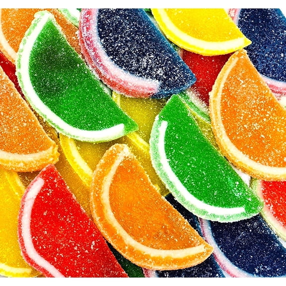 Boston Assorted Fruit Slices - Candy Fruit Jelly Slices unwrapped bulk 5 pounds box