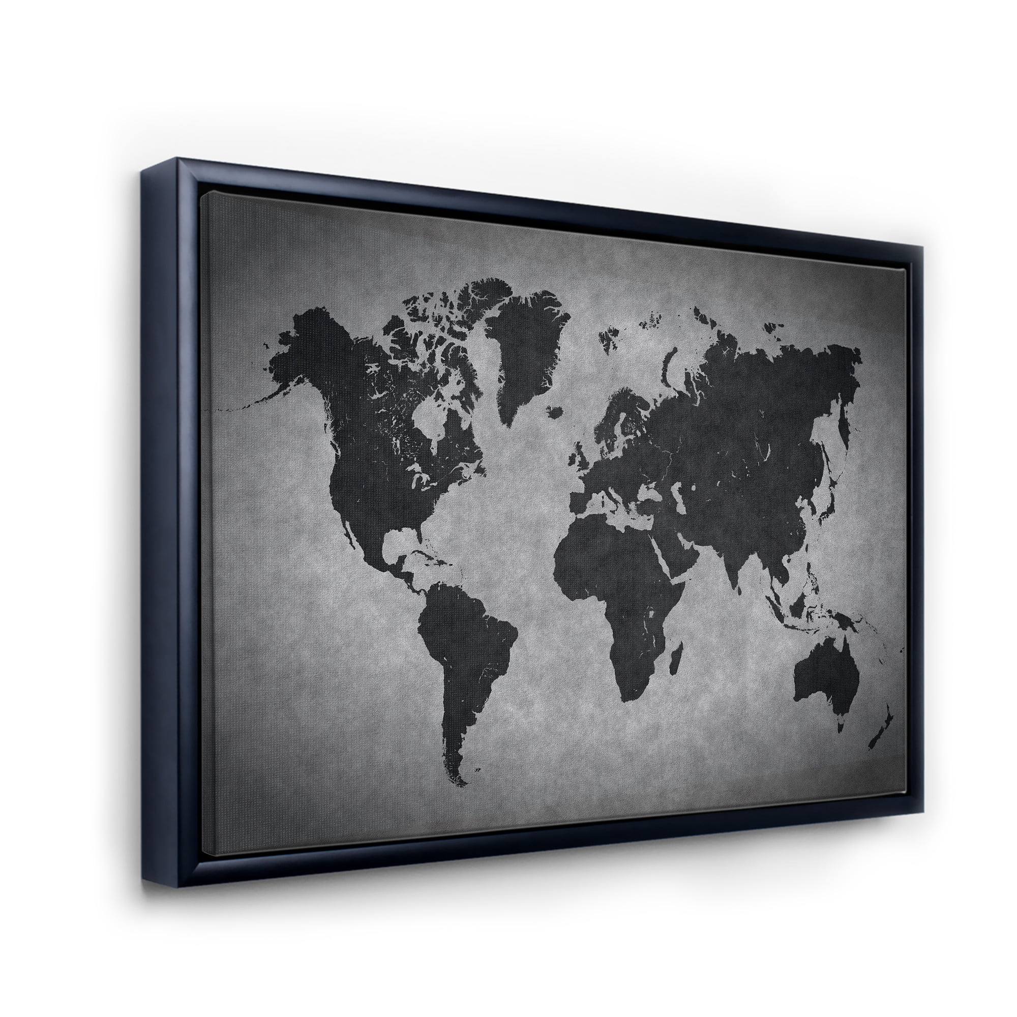 Designart 'Ancient World Map IX' Vintage Framed Canvas Wall Art Print