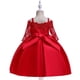 thumbnail image 5 of Vestido Para Niñas, Ropa Para Niñas Pequeñas, Encaje Bordado De Color Sólido, Manga Corta, Lazo, Vestido De Fiesta De Cumpleaños, Vestidos Para Niños, Rojo Odeerbi  LM103-3660, 5 of 9