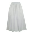 thumbnail image 2 of Beautybatik White Women Cotton BOHO Gypsy Long Maxi Godet Flare Skirt 1X, 2 of 5