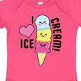 thumbnail image 4 of Inktastic I Love Ice Cream with Cute Ice Cream Cone Boys or Girls Baby Bodysuit, 4 of 5