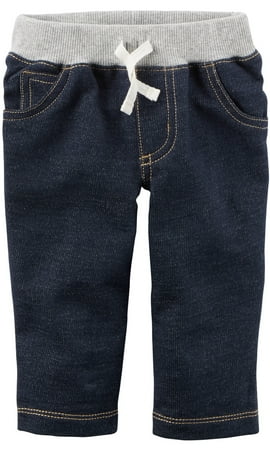Carter&amp;#39;s Baby Boys&amp;#39; French Terry Faux Denim Pants- 3 Months