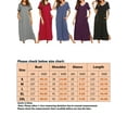 thumbnail image 6 of Gomelly Women Nightgown V Neck Pajama Soft Sleep Dress Ladies Lounge Nightdress Sleepwear Solid Color Night Gowns Silver Gray XL, 6 of 6