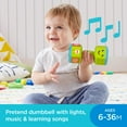 thumbnail image 3 of Fisher-Price Laugh & Learn Countin’ Reps Dumbbell Musical Baby Rattle Toy for Unsex Infant & Toddler, 3 of 8