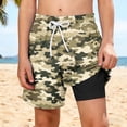 thumbnail image 2 of Zpanxa Boys Polyester Shorts Print Pattern with Double Layer Pockets Elastic Waistband Beach Sports Shorts 5 Years, 2 of 7