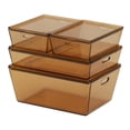 thumbnail image 2 of Caja de almacenamiento apible en miniatura de 4 piezas para modelos cotnainer con de 1: 6 - Amber_Acrylic Ámbar_Acrílico Sunnimix contenedor de casa de muñecas, 2 of 7