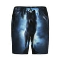 thumbnail image 4 of Wukai Night Scene of Wolves Men’s Short Pajama Pants With Pockets Soft Sleep Pj Shorts for Men-Large, 4 of 6
