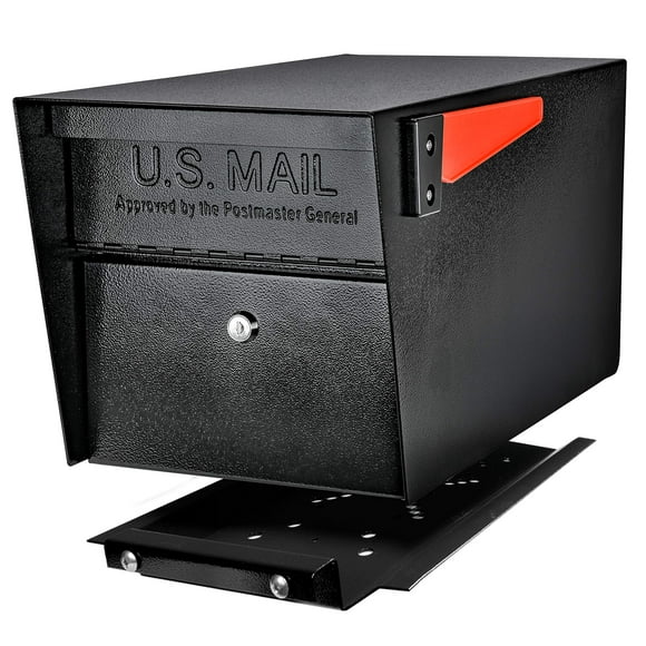 Mailbox Mail Boss 7500 con cierre de seguridad en la acera, color negro