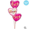 thumbnail image 2 of Qualatex - 18 Valentine Confetti Ombre Mylar Balloon - V1, 2 of 5