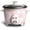 Floral Pink, variant on COOK WITH COLOR Rice Cooker, 6-Cup with Tempered Glass Lid, Black