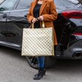 thumbnail image 2 of Reusable Grocery Bag, Quilted Shopping Bag for Groceries, MultipurposeTote Bag with Handles, 2 of 7