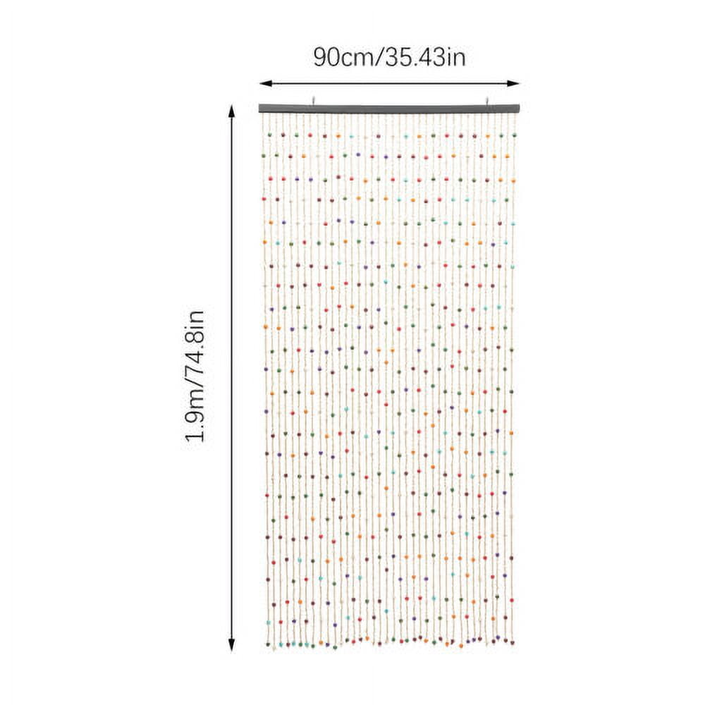 Beaded String Curtains For Doorways Chromatic Colour  35"X75"  38-Strand Decor
