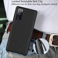 thumbnail image 5 of Value Pack ! for Samsung Galaxy S20 FE 4G 5G with Temper Glass Phone Case 360° Cover Clip Kickstand Holster Hybrid Shock Bumper (Black), 5 of 8