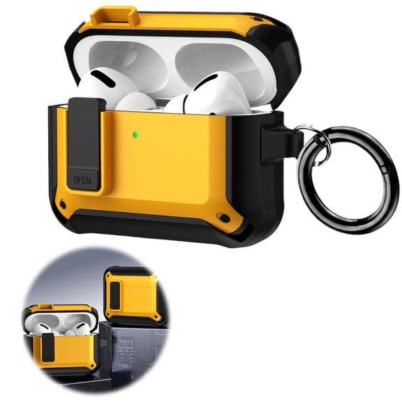 Lockable Protective Case for AirPods 5, TPU Shockproof Cover with Carabiner