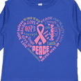 thumbnail image 4 of Inktastic Breast Cancer Awareness Heart Words Boys or Girls Long Sleeve Toddler T-Shirt, 4 of 5