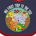 thumbnail image 4 of Inktastic 1st Trip to Zoo Animals Boys or Girls Baby Bib, 4 of 4