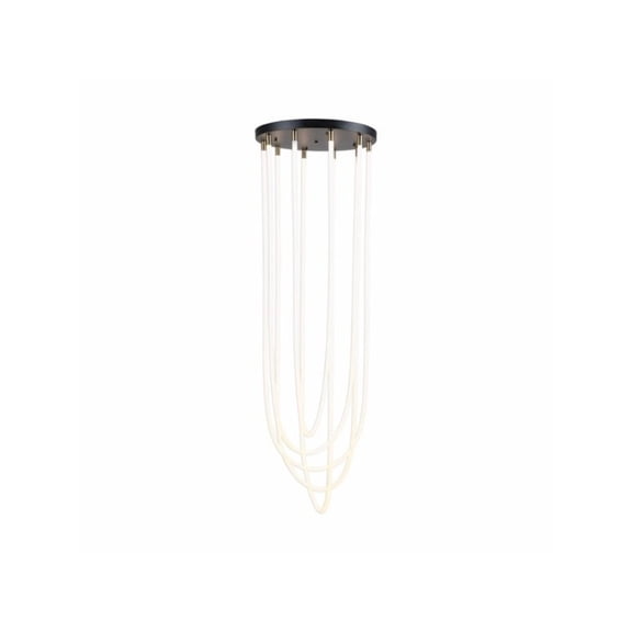 Artcraft Lighting Cascata Collection 5Light Chandelier Black and Brushed Brass