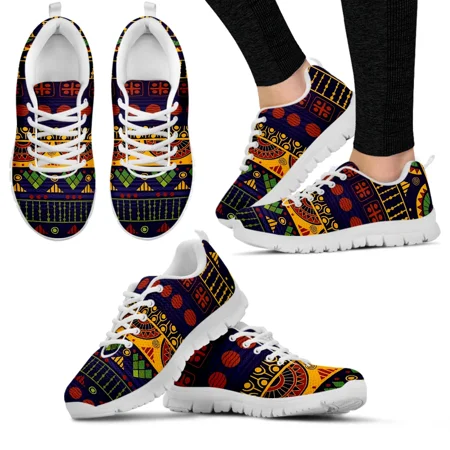 

Tribal African Pattern Women Casual Sneaker Comfort Lightweight Flat Shoes New Style Footwear Zapatos Lace Up Mujer