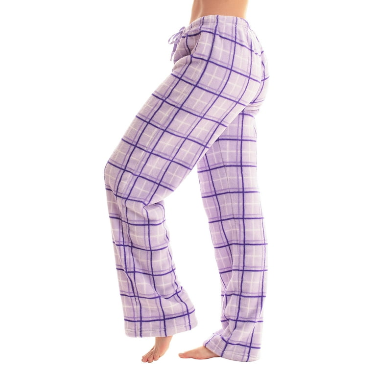 Purple plaid pants womens cheap