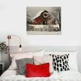 thumbnail image 4 of Leisuo 16x20" / 12x16" Vintage Abstract Prints for Home Decor Red Snowy Barn Christmas on the Farm Wall Hanging Picture &amp; Prints for Bedroom Dining Living Room Office Home Kitchen Decor, 4 of 4