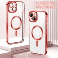 thumbnail image 3 of Entronix Magnetic Clear Case for iPhone 14, Slim Fit, Anti-Drop Shockproof, Red, 3 of 9