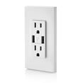 thumbnail image 2 of Toma eléctrica Leviton 15 Amp Decora USB blanca, 2 of 5
