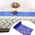 thumbnail image 3 of Hzzsbu Rectangle Felt Table Runners Openwork Floral Design Hollow Coasters Tablecloth Placemats Home Tea Table Cloth Wedding Decor, 3 of 7