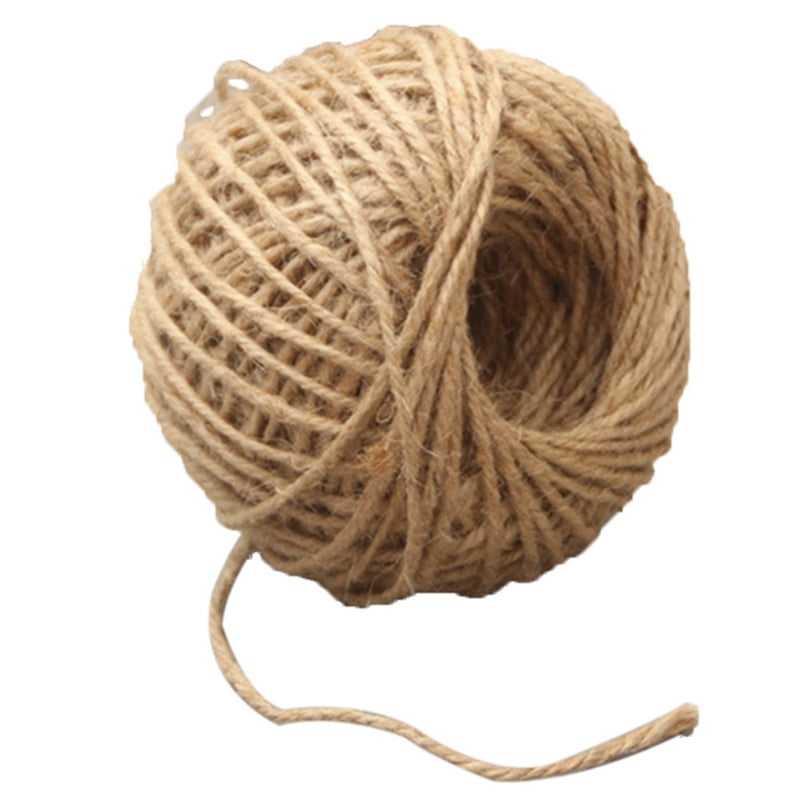 AkoaDa 50M Natural Burlap Hessian Jute Twine Cord Hemp Rope String Gift