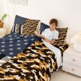 thumbnail image 4 of Manfei Camo American Flag Queen Sheets, Patriotic Camouflage Queen Sheet Sets, Brown, Black Reversible 4pcs (1 Flat Sheet, 1 Fitted Sheet and 2 Pillowcases), 4 of 6