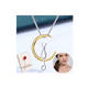 thumbnail image 2 of Collar De Plata S925 Luna Gato Colgante Luna Oro Gato Plata, 2 of 4