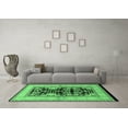 thumbnail image 3 of Ahgly Company Indoor Round Oriental Emerald Green Industrial Area Rugs, 5' Round, 3 of 4
