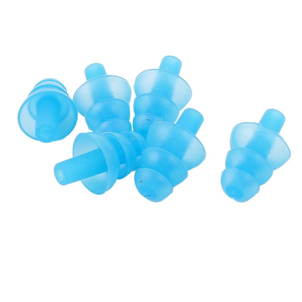 Swimming Pool Swim Water Sport Protection Soft Earplugs Blue 3 Pairs