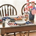 thumbnail image 4 of Sm:)e Stars 4th of July Placemats Set of 4, Wooden Patriotic Decor Durable and Stylish Independence Day Party and Family Gathering Supply 12 x 18 Inch, 4 of 7
