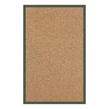 Linon Athena Machine Tufted Wool 1'10"x2'10" Rug in Cork and Green