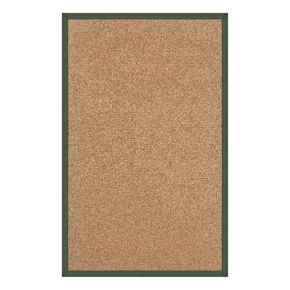 Linon Athena Machine Tufted Wool 1'10"x2'10" Rug in Cork and Green