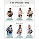 thumbnail image 2 of Portabebés, MOMTORY Portabebés 6 en 1 con certificación de seguridad para recién nacidos y niños pequeños, portabebés ajustable y desmontable para bebés de 7 a 50 libras, para todas las estaciones, pe, 2 of 5
