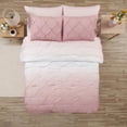 thumbnail image 3 of Set de edredón Sweet Home Collection Ombre Pintuck Blush Queen, 3 of 6