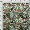 thumbnail image 3 of oneOone Cotton Cambric Brown Fabric Leaves Fabric For Sewing Printed Craft Fabric By The Yard 42 Inch Wide, 3 of 6