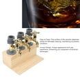 thumbnail image 4 of Dispensador de Licores de Madera, dispensador de vino de whisky versátil 3 botella fácil para regalos, 4 of 7