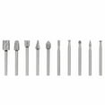 thumbnail image 3 of Amdohai 10Pcs Tungsten Carbide Burr Bits Set 1/8'' Shank Cutting Carving Routing Bur for Rotary Tool, 3 of 7