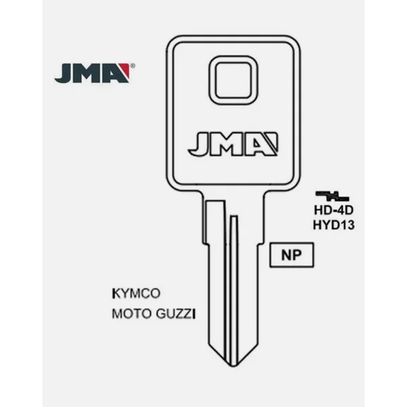 Harley Davidson Sportster 2012 - 2021 Motorcycle X234 HYD13 HD4D Key Blank