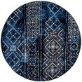 thumbnail image 1 of Safavieh Adirondack Collection ADR111A Silver and Black Southwestern Bohemian Round Area Rug (6' Diameter), 1 of 3