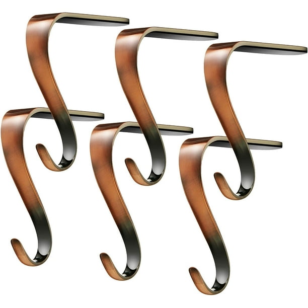 Christmas Stocking Holders Metal Mantel Stockings Hangers Shelf