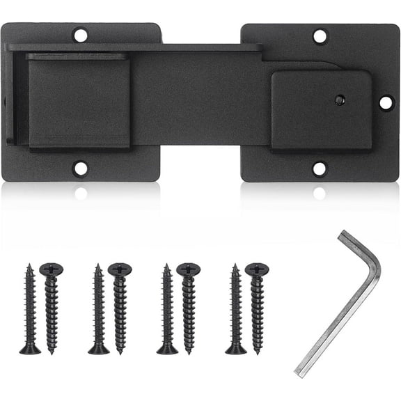 Ikerall  7.5" Gate Latch Lock with Padlock Hole for Outdoor Fence, Barn Door Lock, Gate Lock, Shed Door Latch, Heavy Duty Steel Adjustable Gate Latch for Wooden Fence Gate Hardware