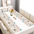 thumbnail image 2 of White Boho Bohemia Rainbow Autumn Leaves Trees Pattern Summer Placemats Table Placemats Set Of 6-Linen Kitchen Washable Placemats Table Mats 11.8"x17.7" Non-Slip Heat Resistant, 2 of 5