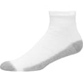 thumbnail image 2 of Hanes Cushion White Unisex Ankle Socks *SLIGHTLY IMPERFECT*, 6 Pairs, Size 6-12, 2 of 3