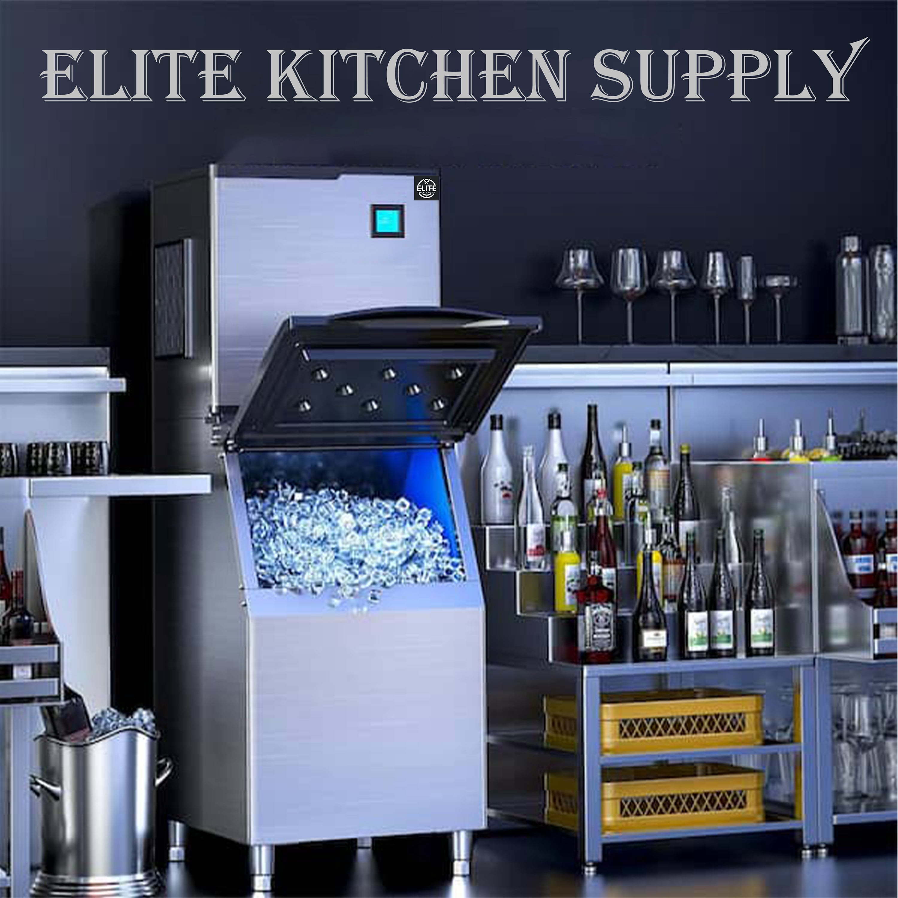 NSF 520 Lb/24h Cube Ice Maker, Freestanding Ice Machine, Built-In Ice Maker, Commercial Ice Maker