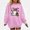 Pink, variant on DJDLJWCJ Girls Halloween Fleece Sweatshirt Long Sleeve Crew Neck Oversized Graphic Pullover Kids Fall Casual Halloween Sweatshirts Khaki Size 13